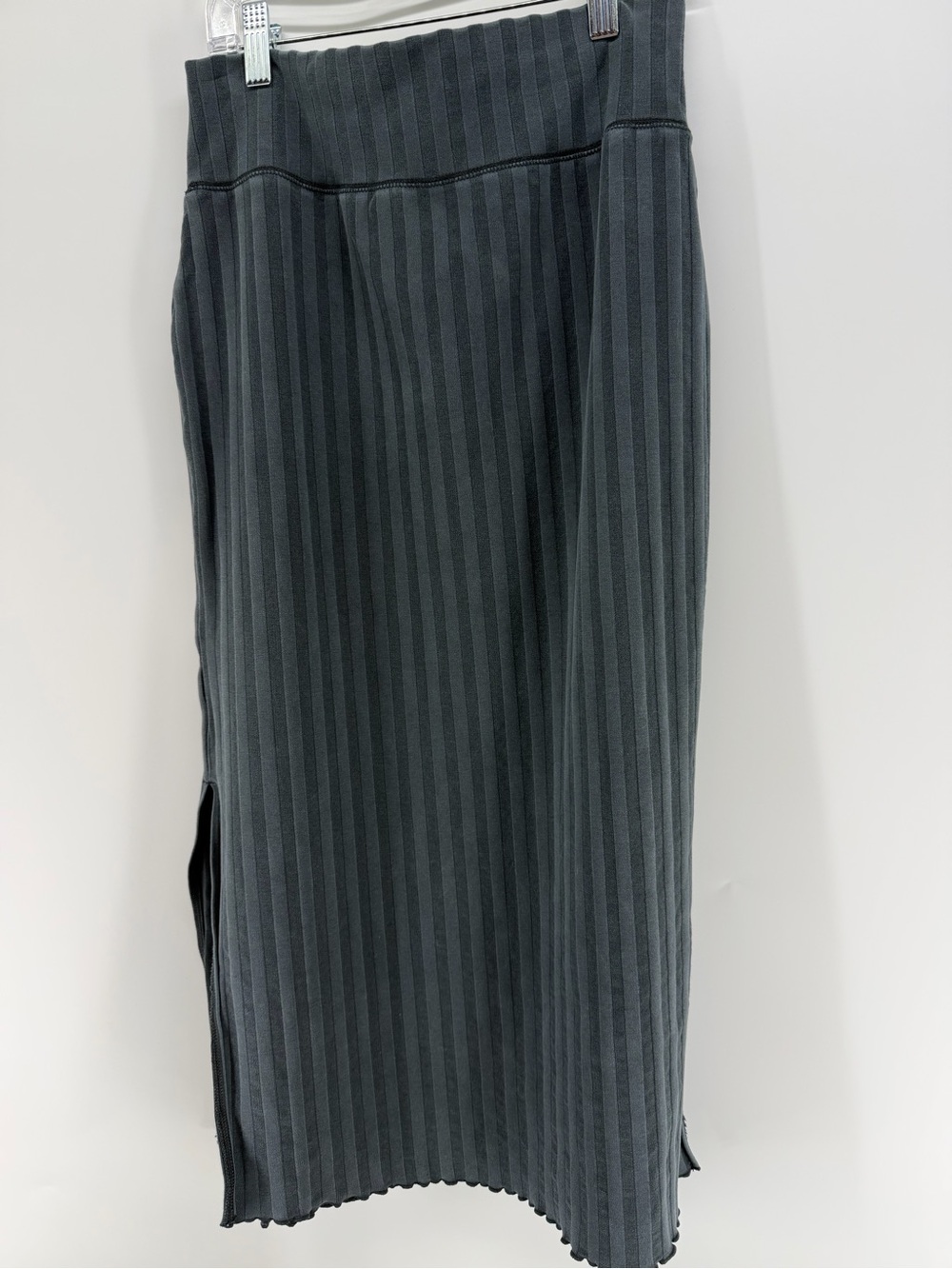 aerie Charcoal Ribbed Maxi Skirt